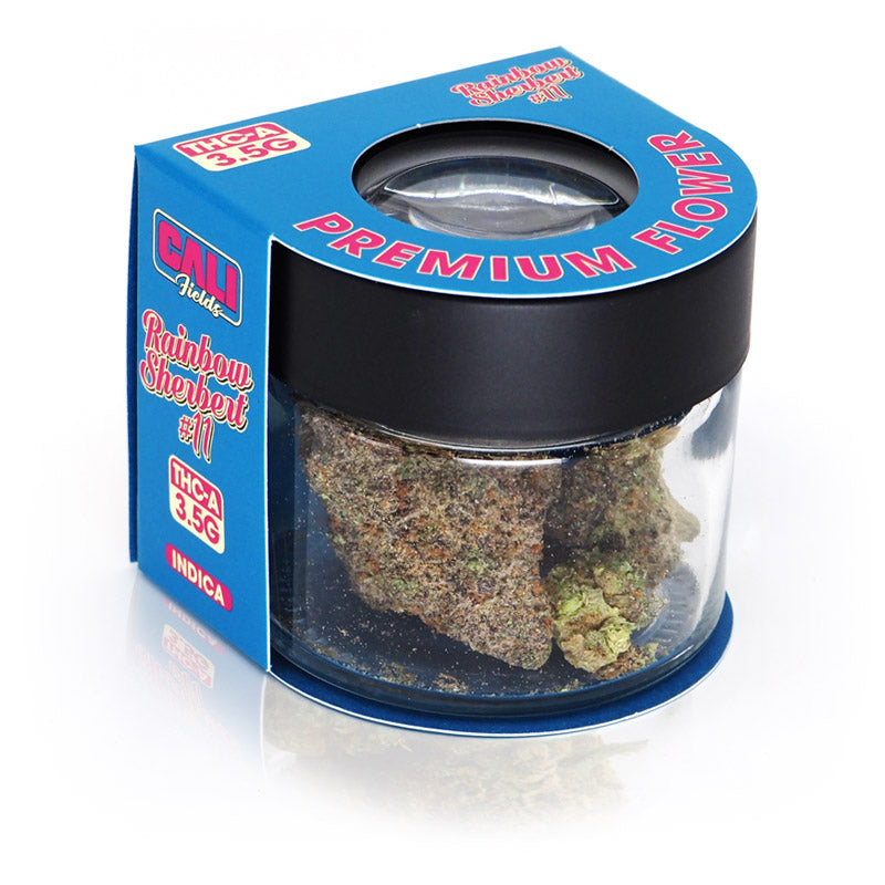 Cali Fields THCA Premium Flower 3.5G - Rainbow Sherbet Indica - Image 2