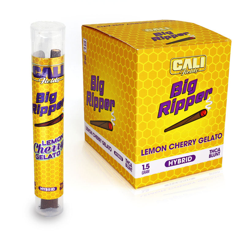 Cali Fields Big Ripper THCA Blunt Pre-Rolls 1.5G, Lemon Cherry Gelato