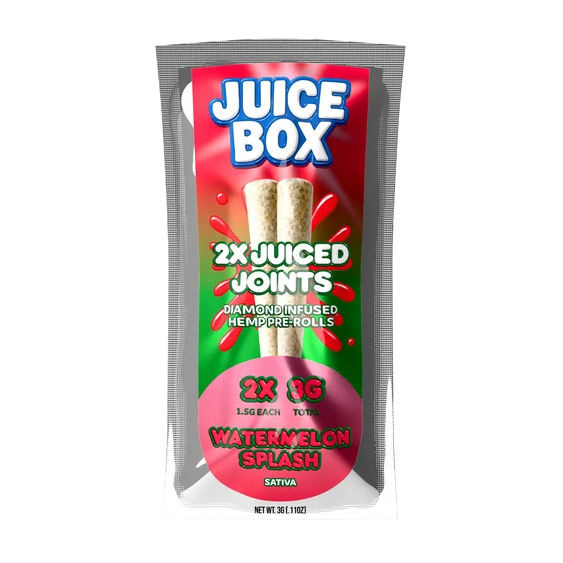 Juice Joints | 2x 1.5G Diamond Infused Hemp Pre Rolls | Watermelon Splash