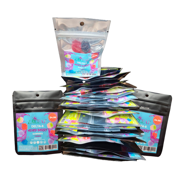 Box of 40 Bags of Zaleaf Delta-8 Mixed Berry Retail $199. On Sale for $99