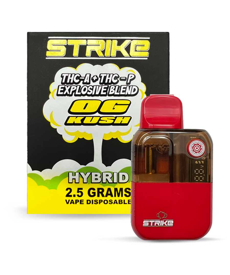 strike 2.5g disposable hybrid og kush