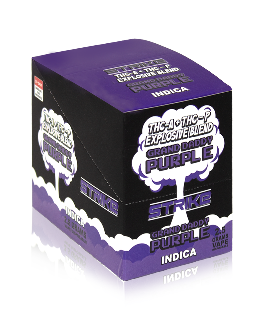 strike 2.5g disposable indica grand daddy purple