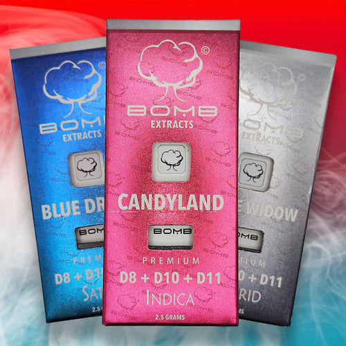 BOMB EXTRACTS (D8, D10, D11) DISPOSABLE VAPE 2.5G LA CONFIDENTIAL - INDICA