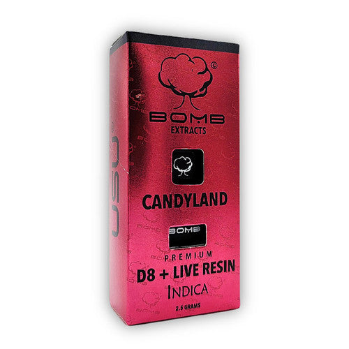 BOMB EXTRACTS (D8 + LIVE RESIN) DISPOSABLE VAPE 2.5G CANDYLAND - INDIC