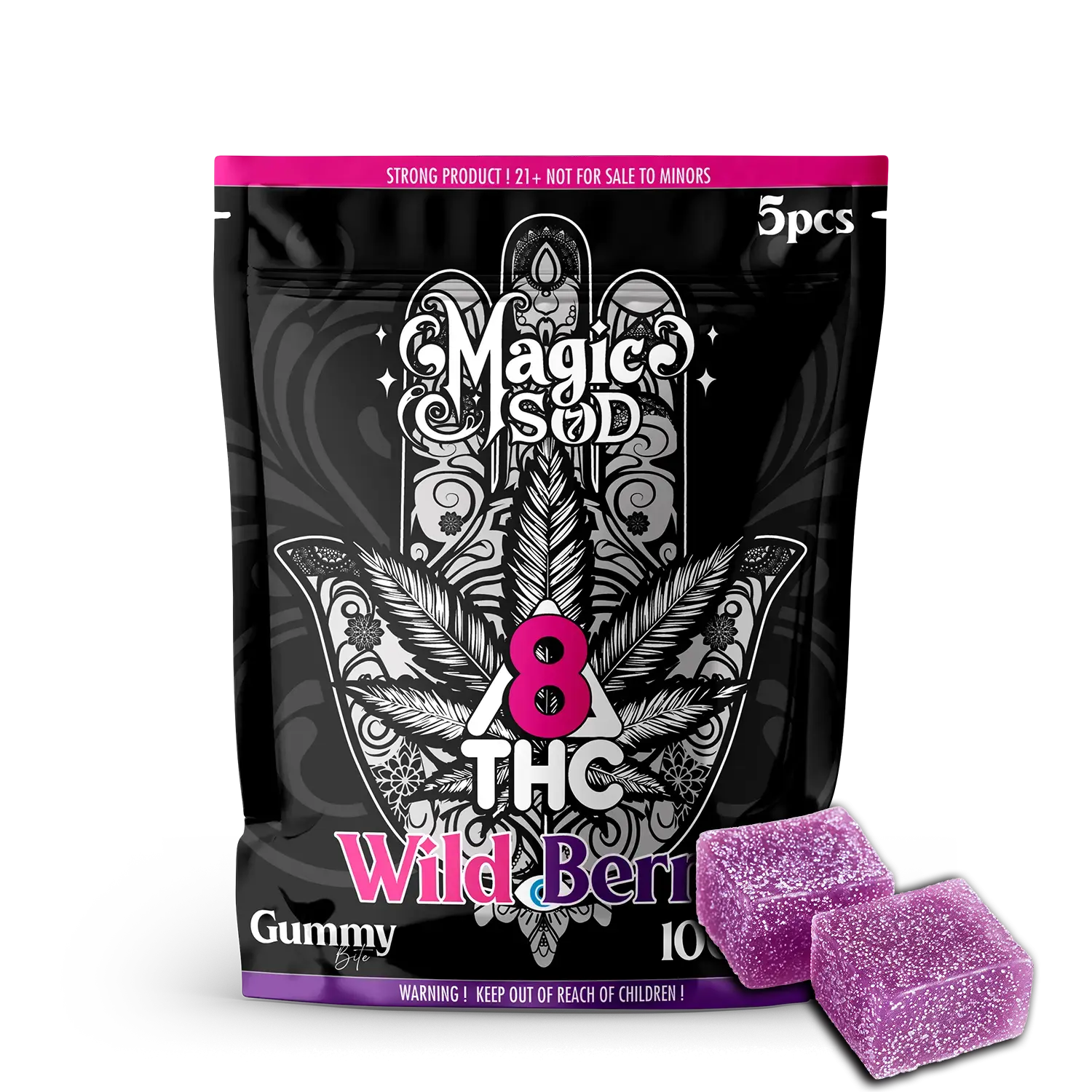 MAGICSOD D8 THC Wild Berry Gummies (5pcs)
