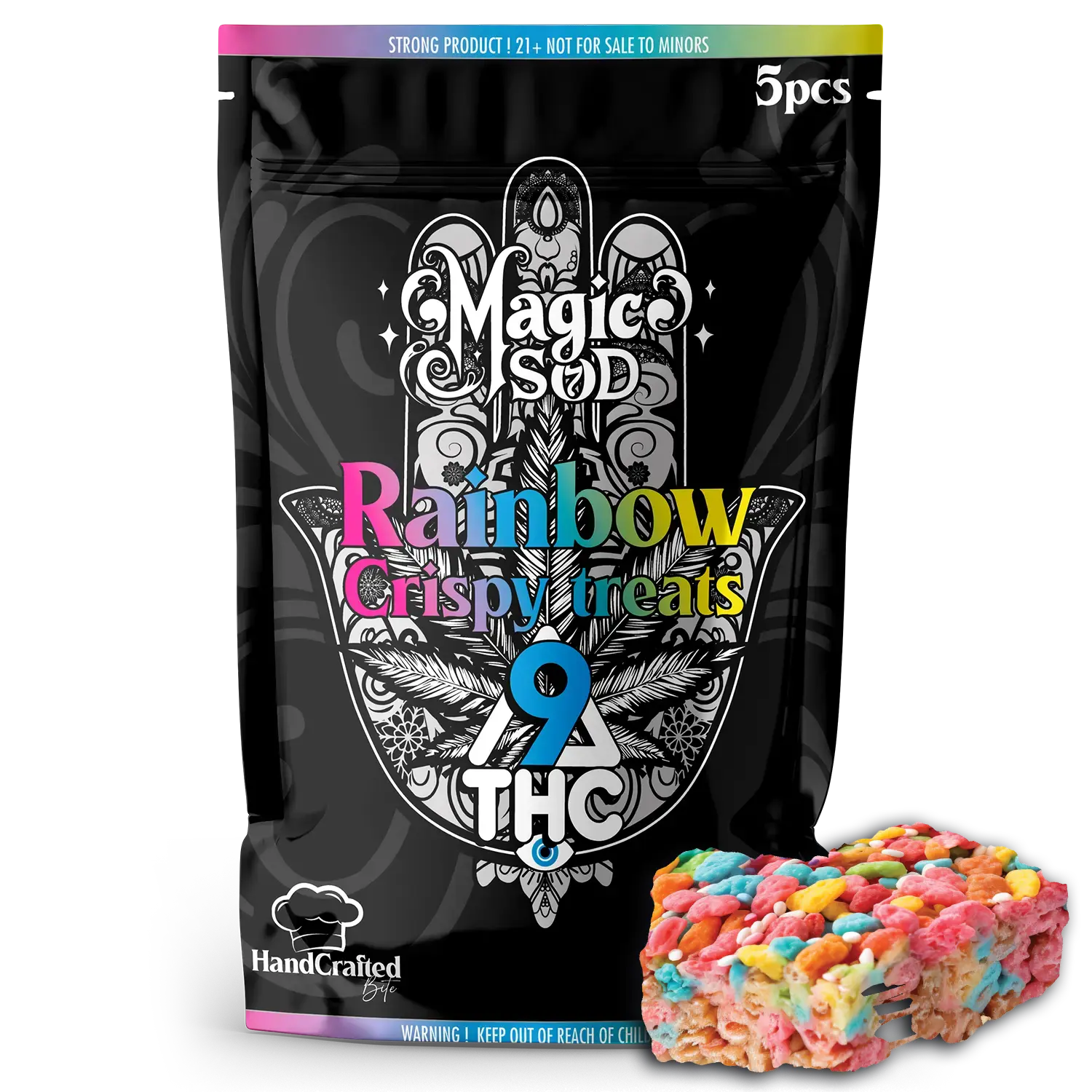 MAGICSOD Rainbow Crispy Treats Delta 9 THC 100mg
