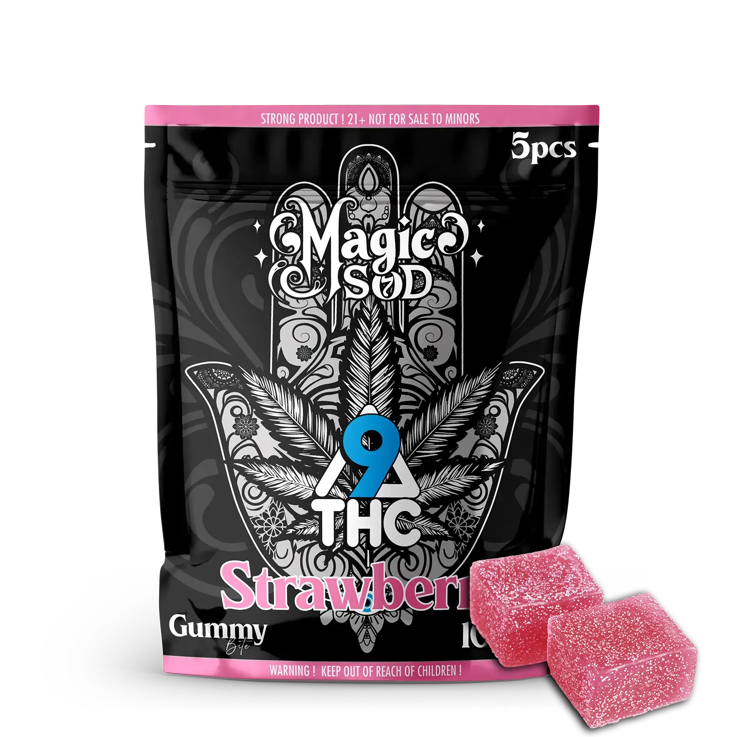 MAGICSOD D9 THC Strawberry Gummies (5pcs)