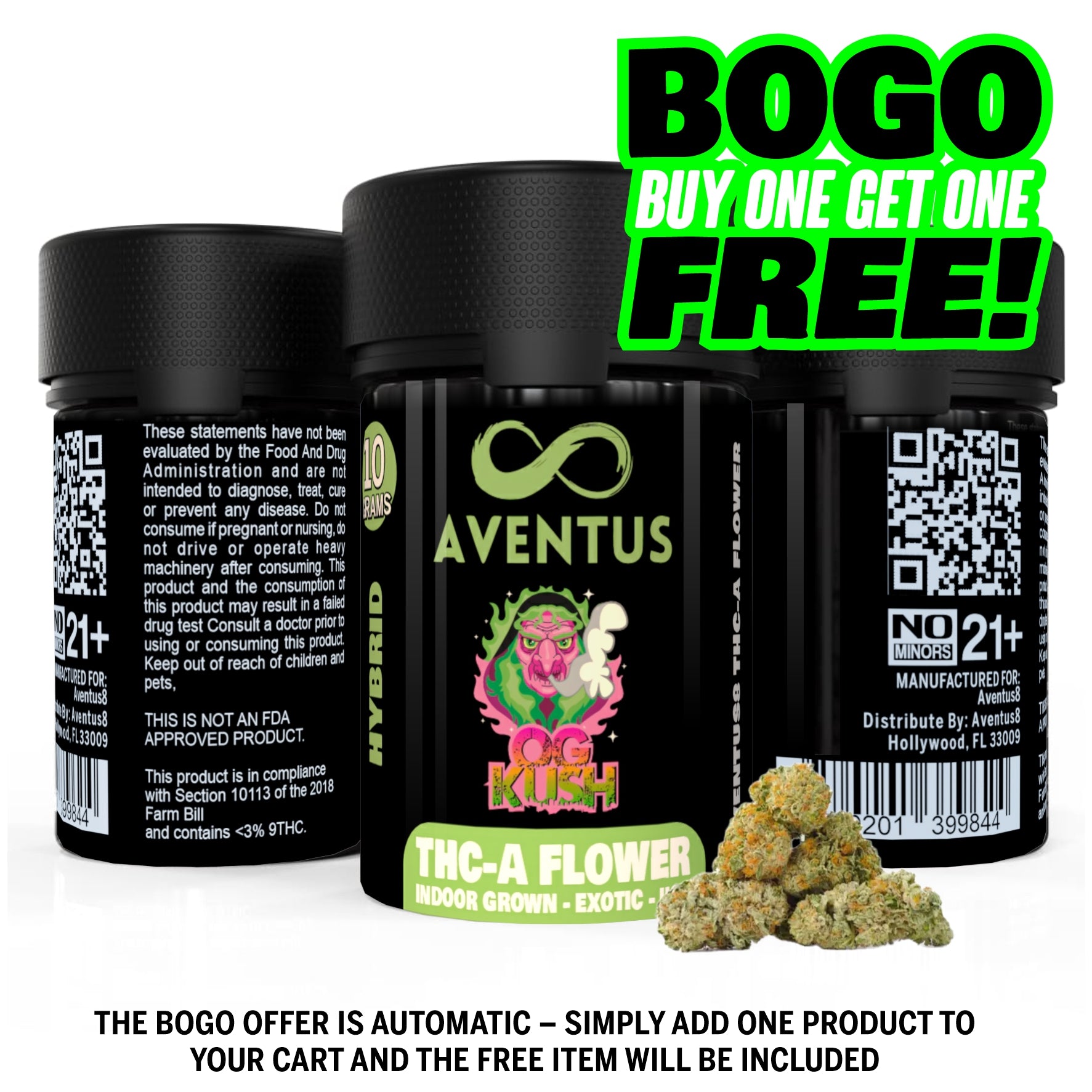 AVENTUS8 THC-A Flower OG KUSH 10g