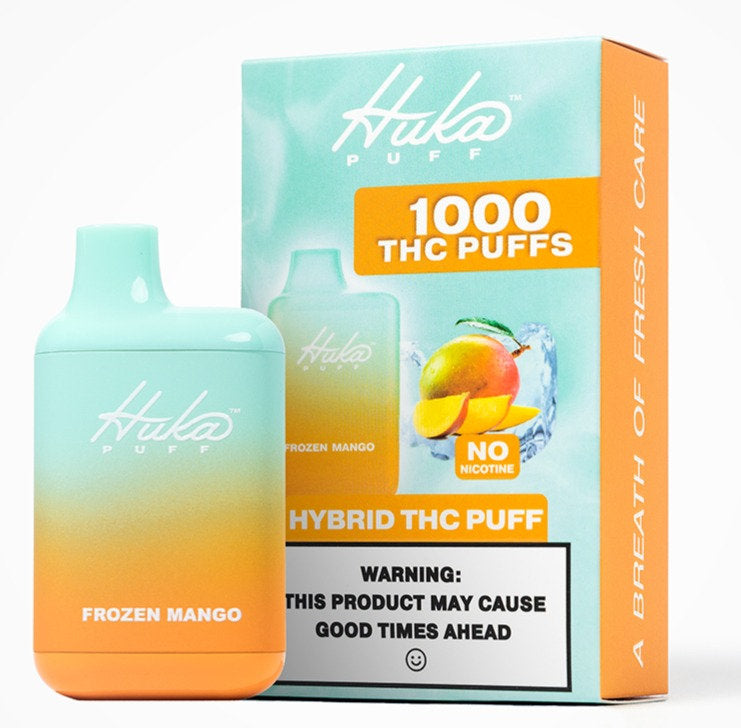 Hukapuff CBD Puff Disposable Vape - THC Puff - Frozen Mango - 1000 Puffs