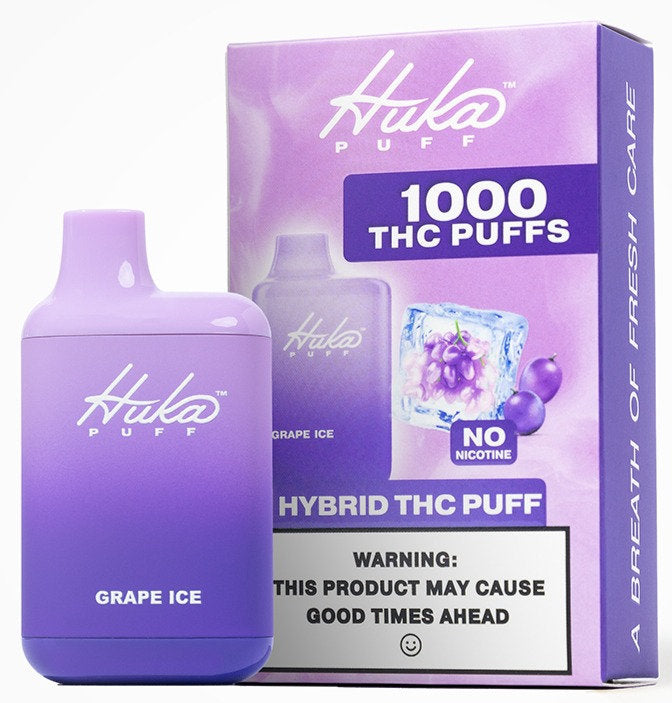 crystal bar vape blinkt Hukapuff CBD Puff Vape 1200mg - Grape Ice