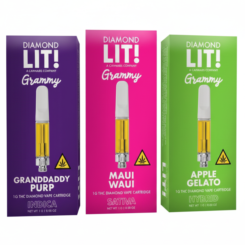 DIAMOND LIT! 1-GRAM THC DIAMOND VAPE CARTRIDGES