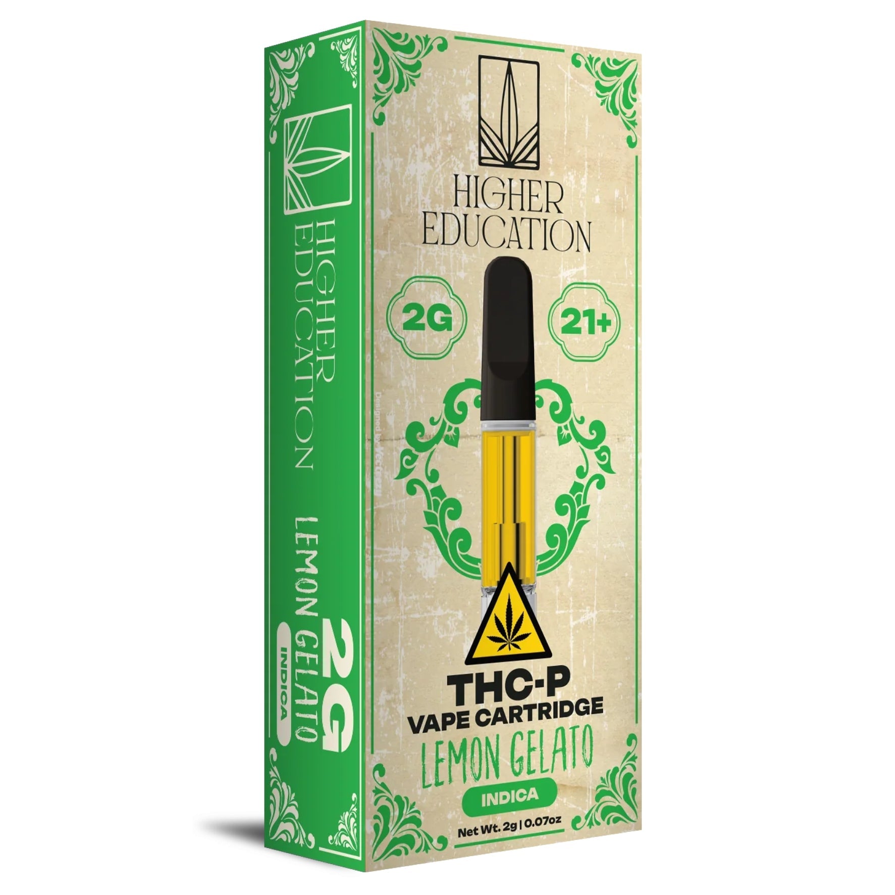 Higher Education 2g THCP Cartridge Lemon Gelato (Indica) Higher Education 2g THCP Cartridge Lemon Gelato (Indica)
