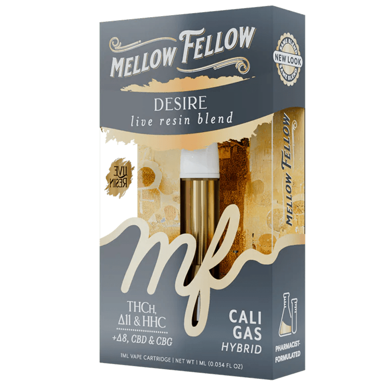 Mellow Fellow Desire Blend 1ml Live Resin Vape Cartridge - Cali Gas (Hybrid)