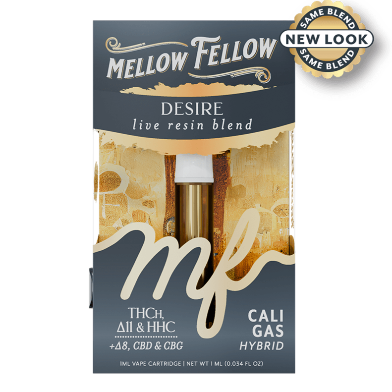 Mellow Fellow Desire Blend 1ml Live Resin Vape Cartridge - Cali Gas (Hybrid)