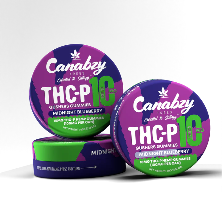 Canabzy THC-P Gushers Gummies 10ct - Midnight Blueberry