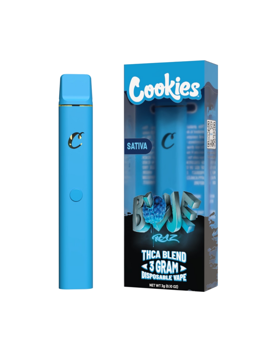 Cookies THC-A Blend Disposable vape 3G Blue Raz Sativa – Aventus8