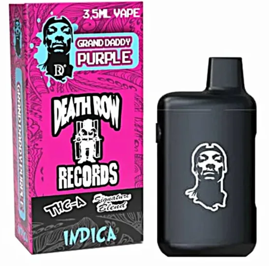 Death Row Records Signature Blend THC-A 3.5ml Disposable Vape - Grand Daddy Purple (Indica)