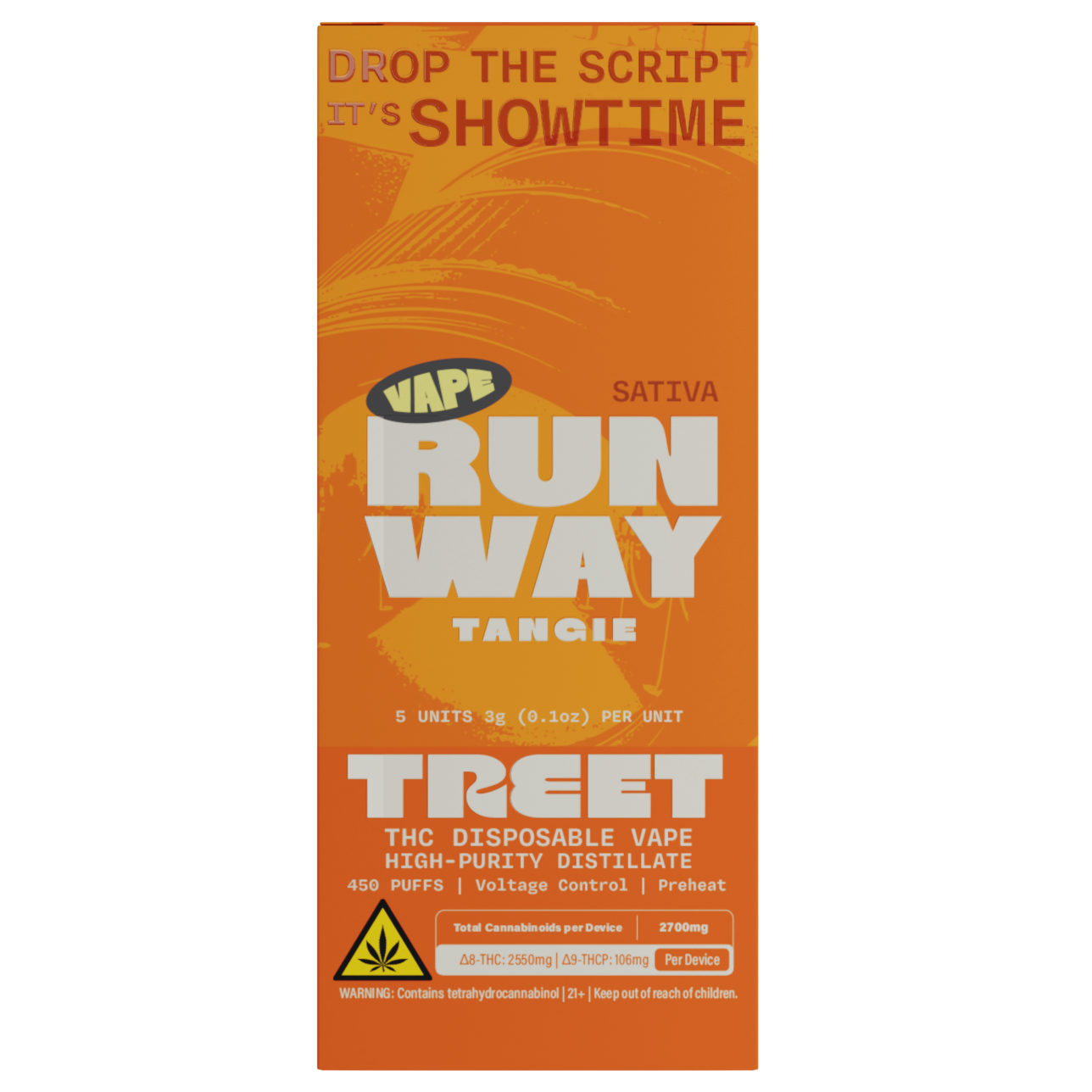 TREET 3G THC DISPOSABLE VAPE - RUNAWAY TANGIE SATIVA