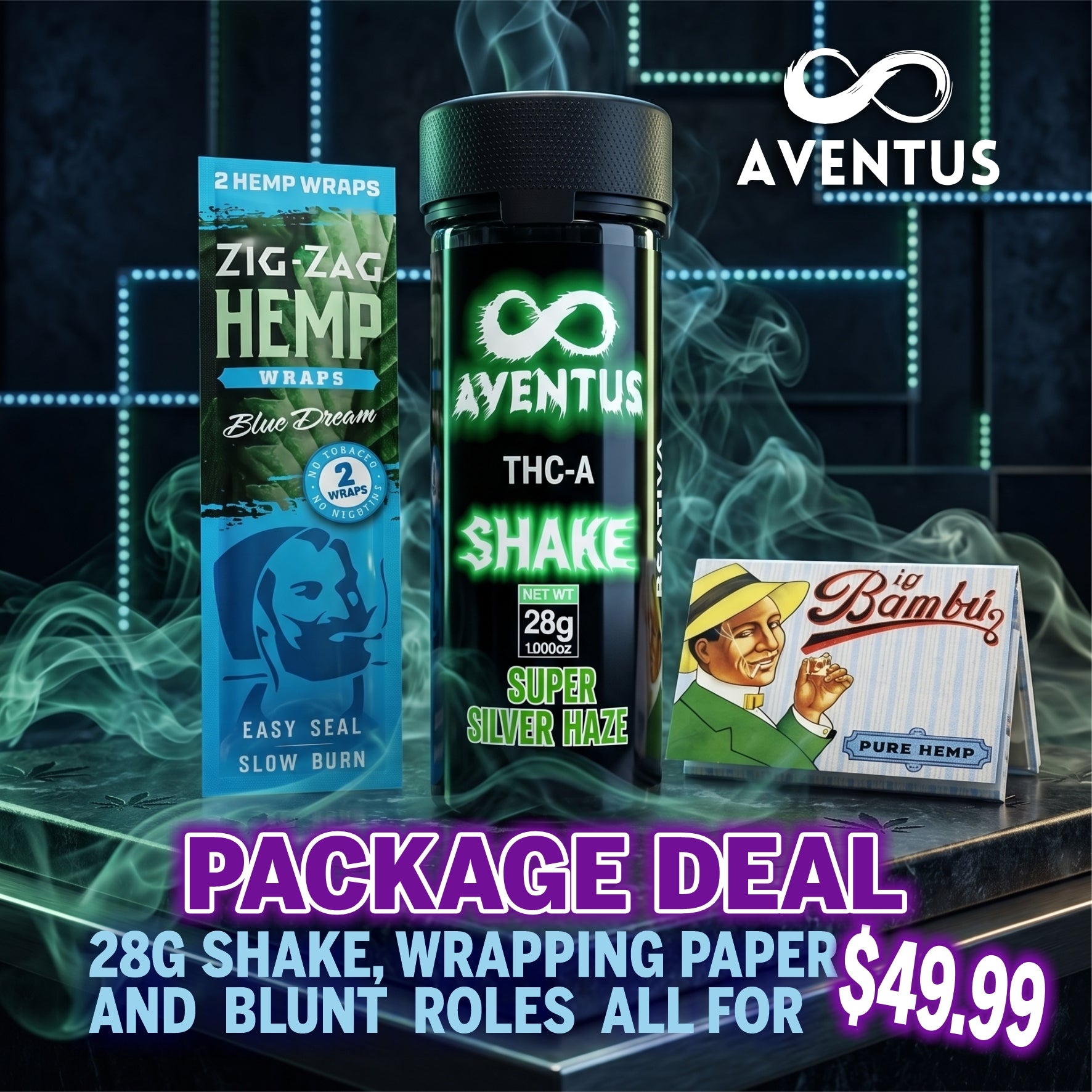 Aventus THC-A Shake – Super Silver Haze (28g) - Sativa 1 ounce
