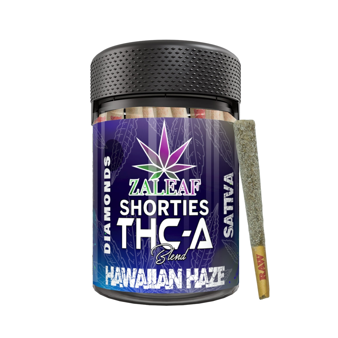 Zaleaf Shorties – 1 g Diamond Coated THCP Pre-Rolls (10-Pack) Hawaiian Haze - sativa