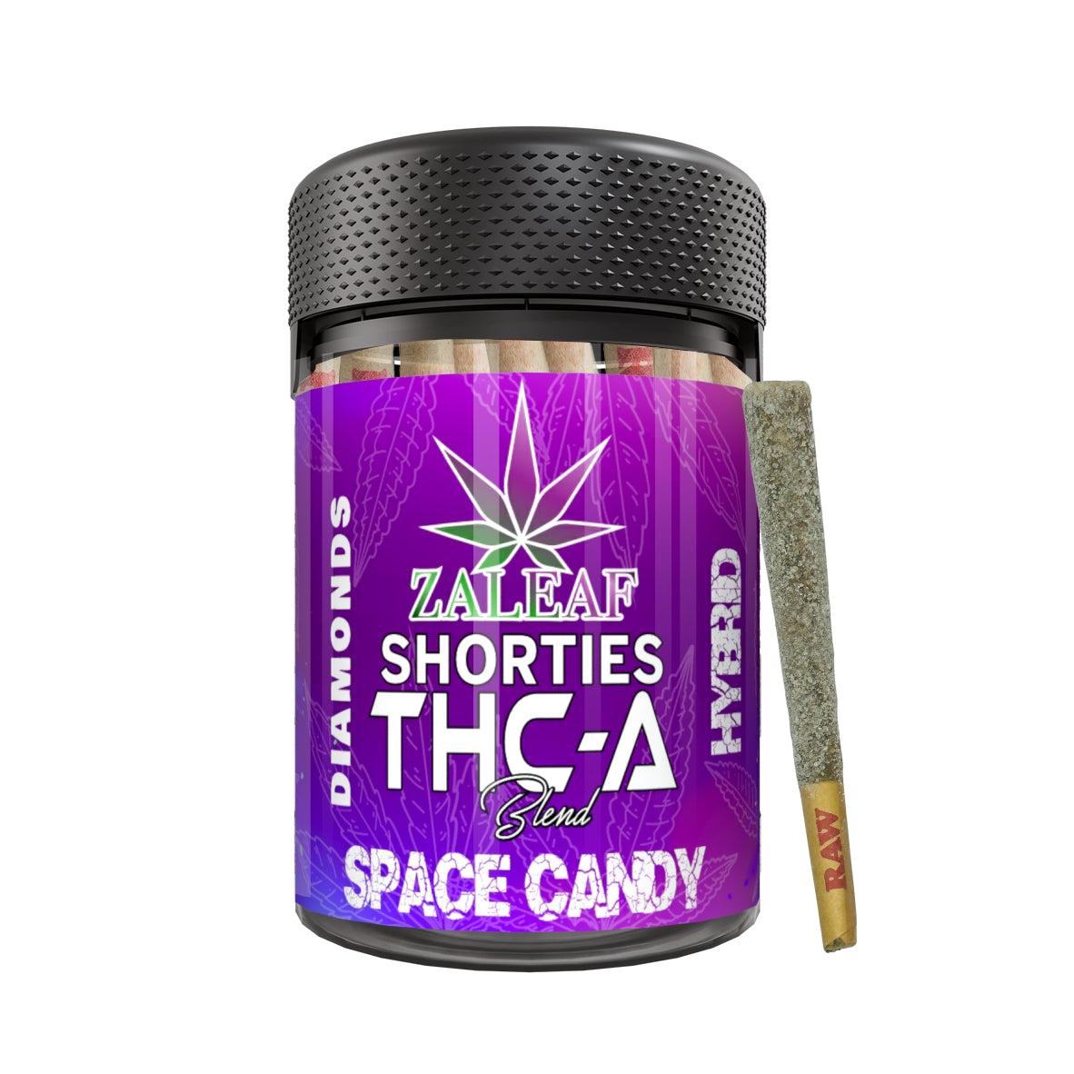 Zaleaf Shorties – 1 g Diamond Coated THCP Pre-Rolls (10-Pack) Space Candy Hybrid
