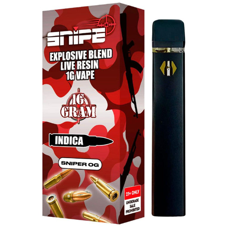 Snipe THCP Live Resin Disposable 1G - Sniper OG - Indica Snipe THCP Live Resin Disposable 1G - Sniper OG - Indica