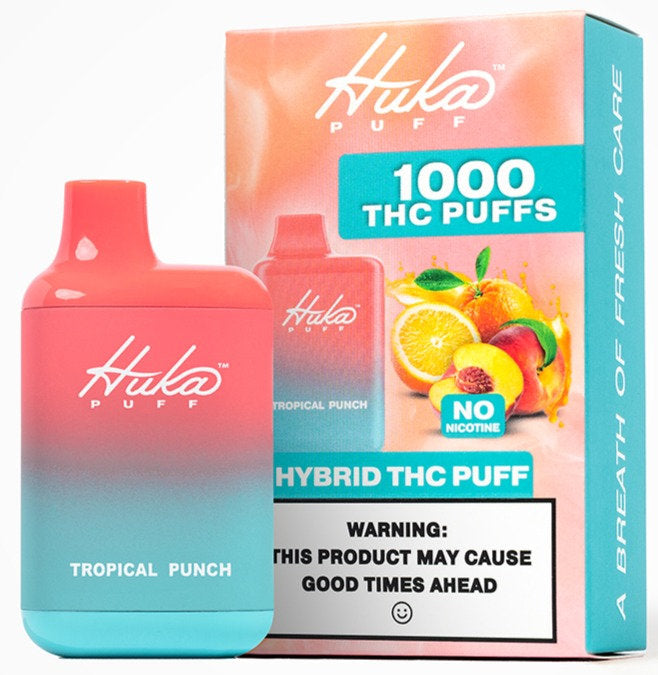 Hukapuff CBD Puff Disposable Vape - THC Puff - Tropical Punch - 1000 Puffs