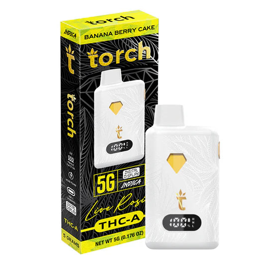 Live Rosin BANANA BERRY CAKE INDICA Torch THC-A Disposable Vape 5g