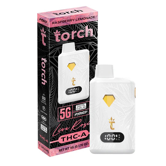 Live Rosin RASPBERRY LEMONADE HYBRID Torch THC-A Disposable Vape 5g