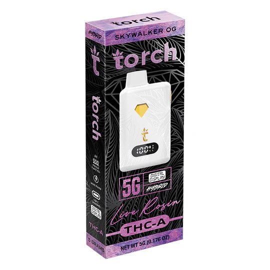 Live Rosin SKYWALKER OG HYBRID Torch THC-A Disposable Vape 5g