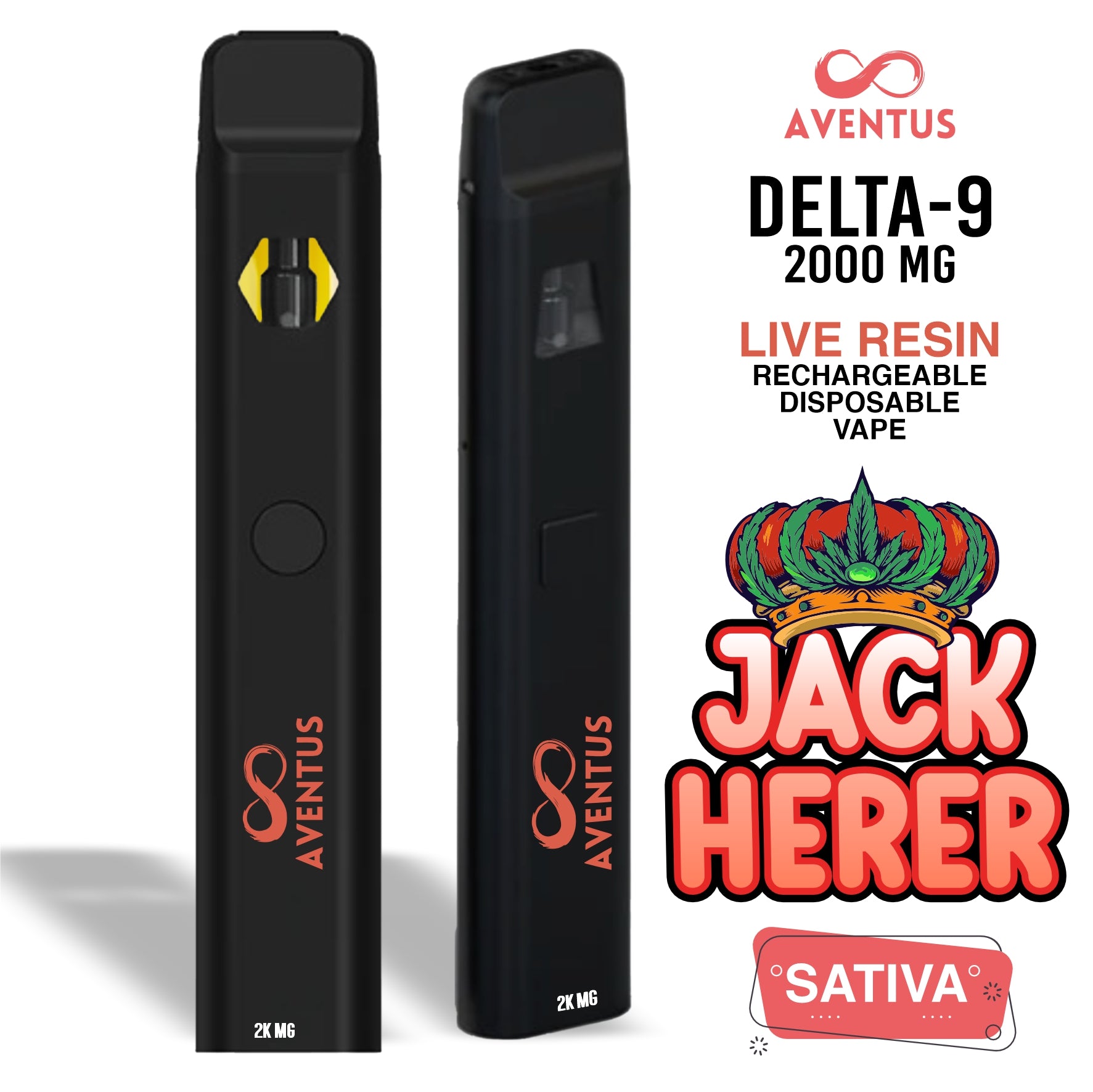 Disposable Vape 2G Delta 9 Jack Herer Sativa
