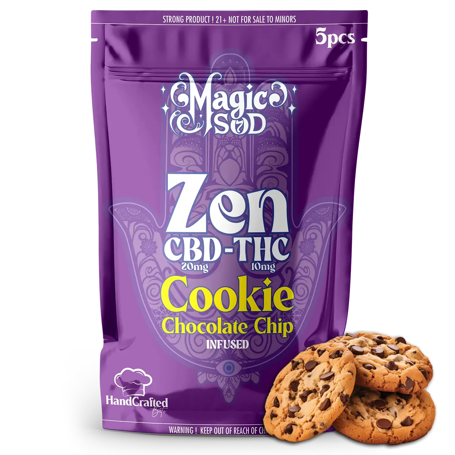 MAGICSOD ZEN CBD-THC COOKIE 150MG - CHOCOLATE CHIP