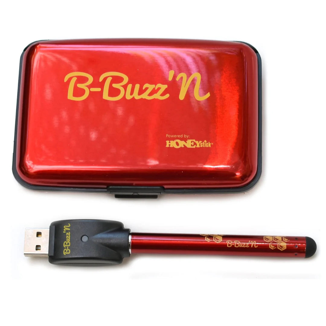 B-Buzz’n Wallet 510 Vape Cart Pen Battery red