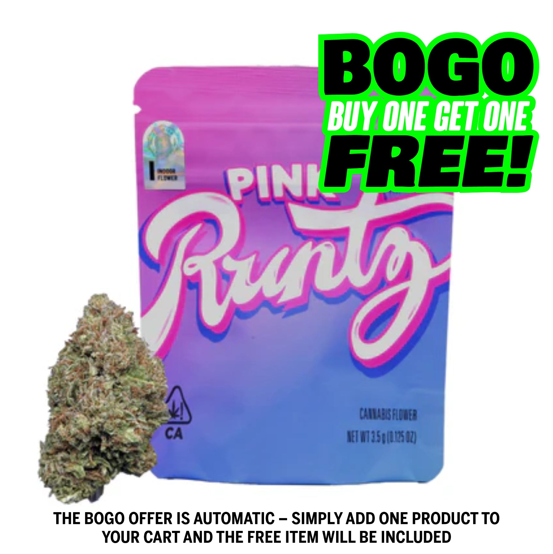 3.5g THC-A COOKIES PINK RUNTZ FLOWER HYBRID