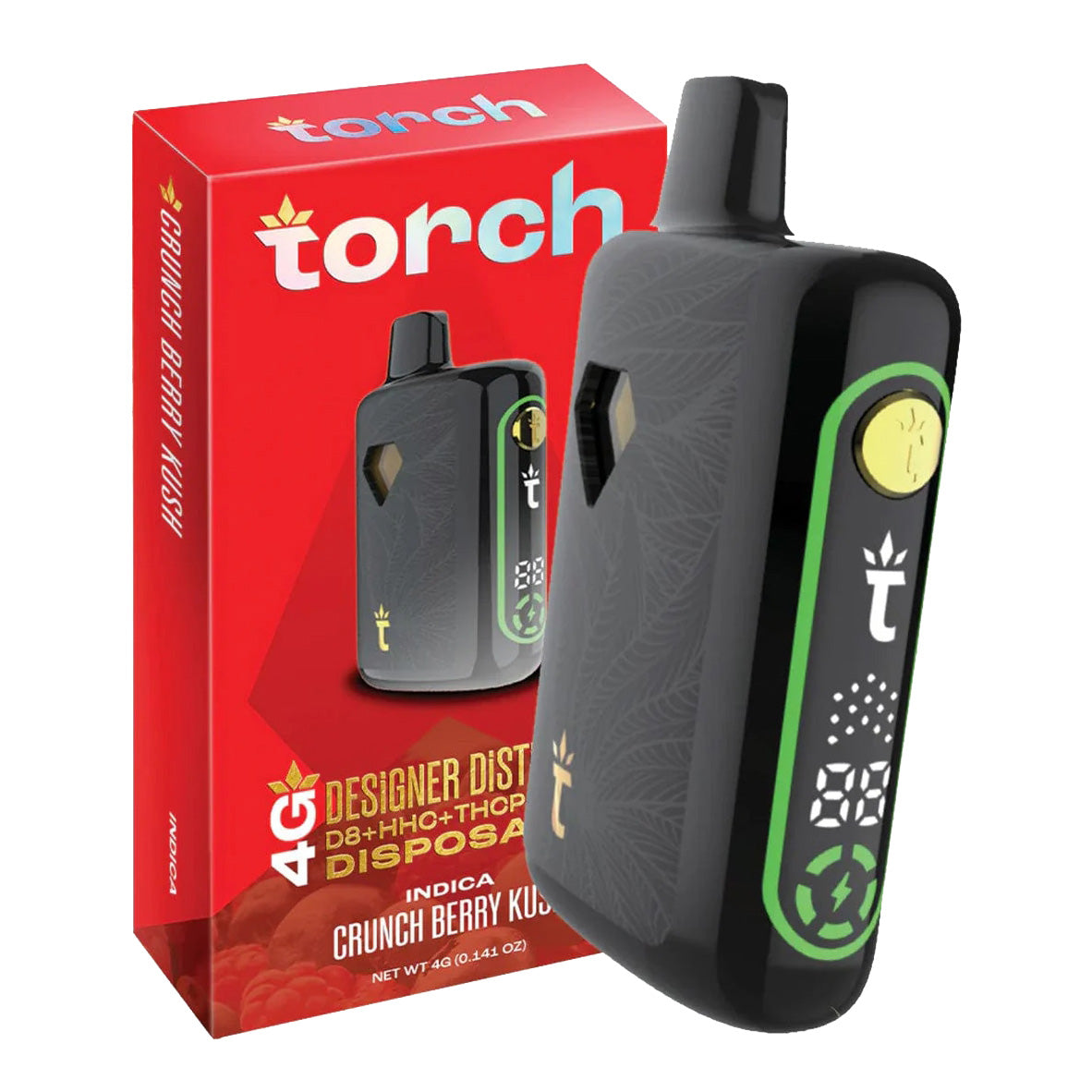 Torch 4g Designer Distillate Vape - Crunch Berry Kush - Indica