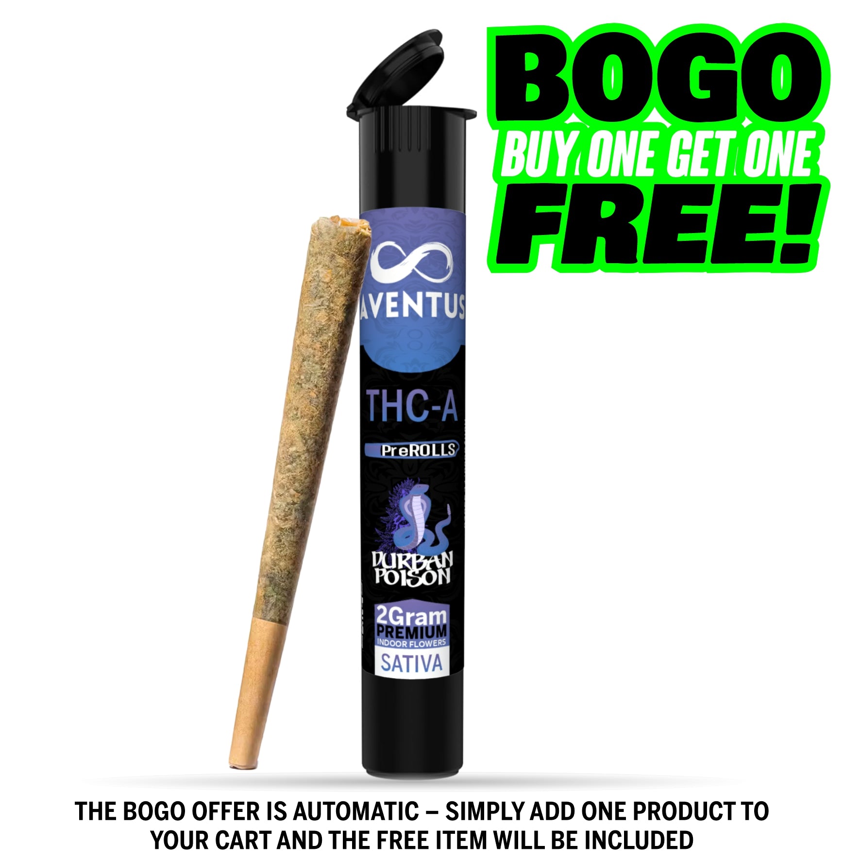 THC-A 2 Gram Pre-Roll DURBAN POISON