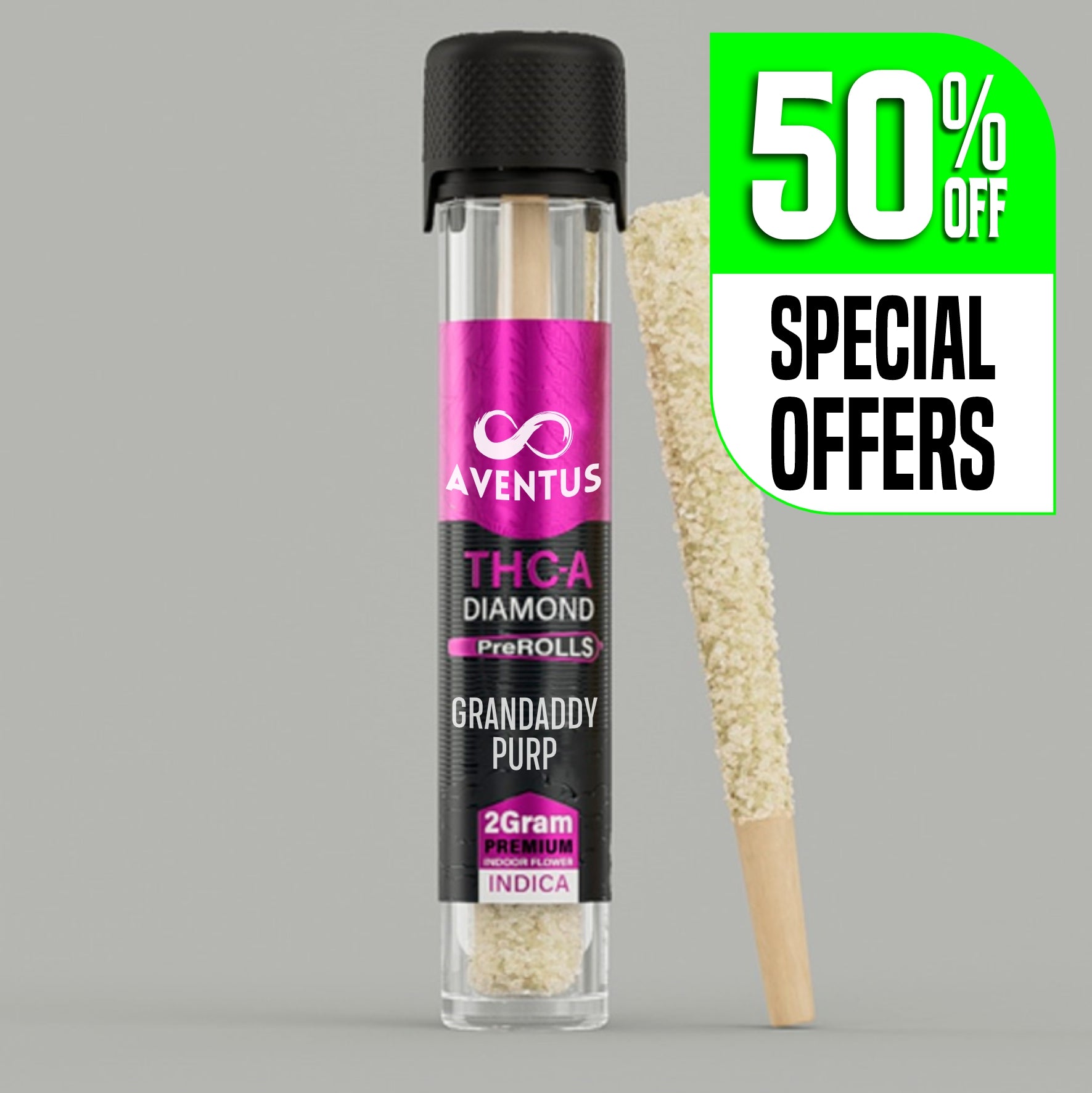 aventus8 - 2G THCA Diamond Preroll GRANDADDY PURP