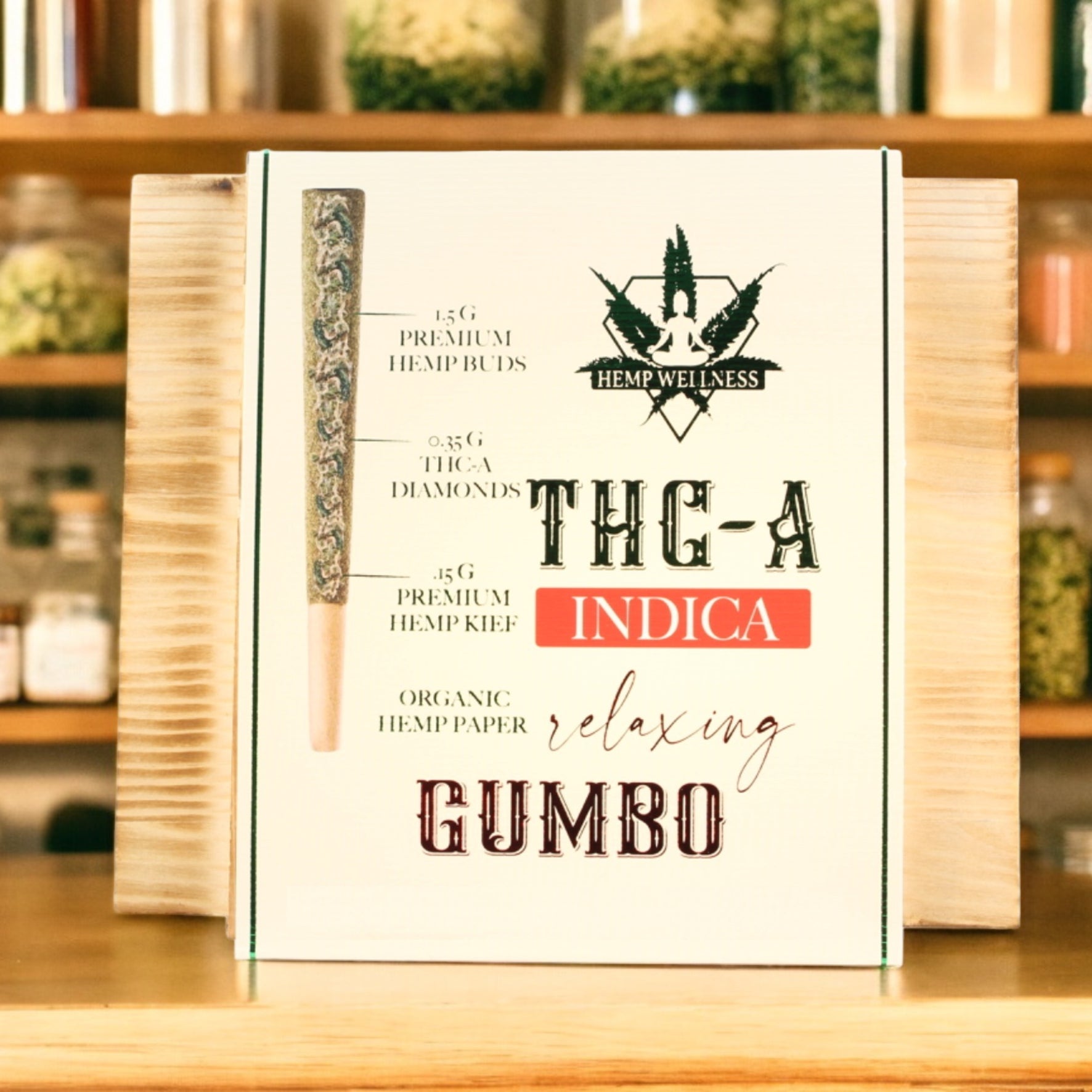 THC-A 2 GRAMS INFUSED PRE-ROLL - Gumbo (Indica) hemp Wellness