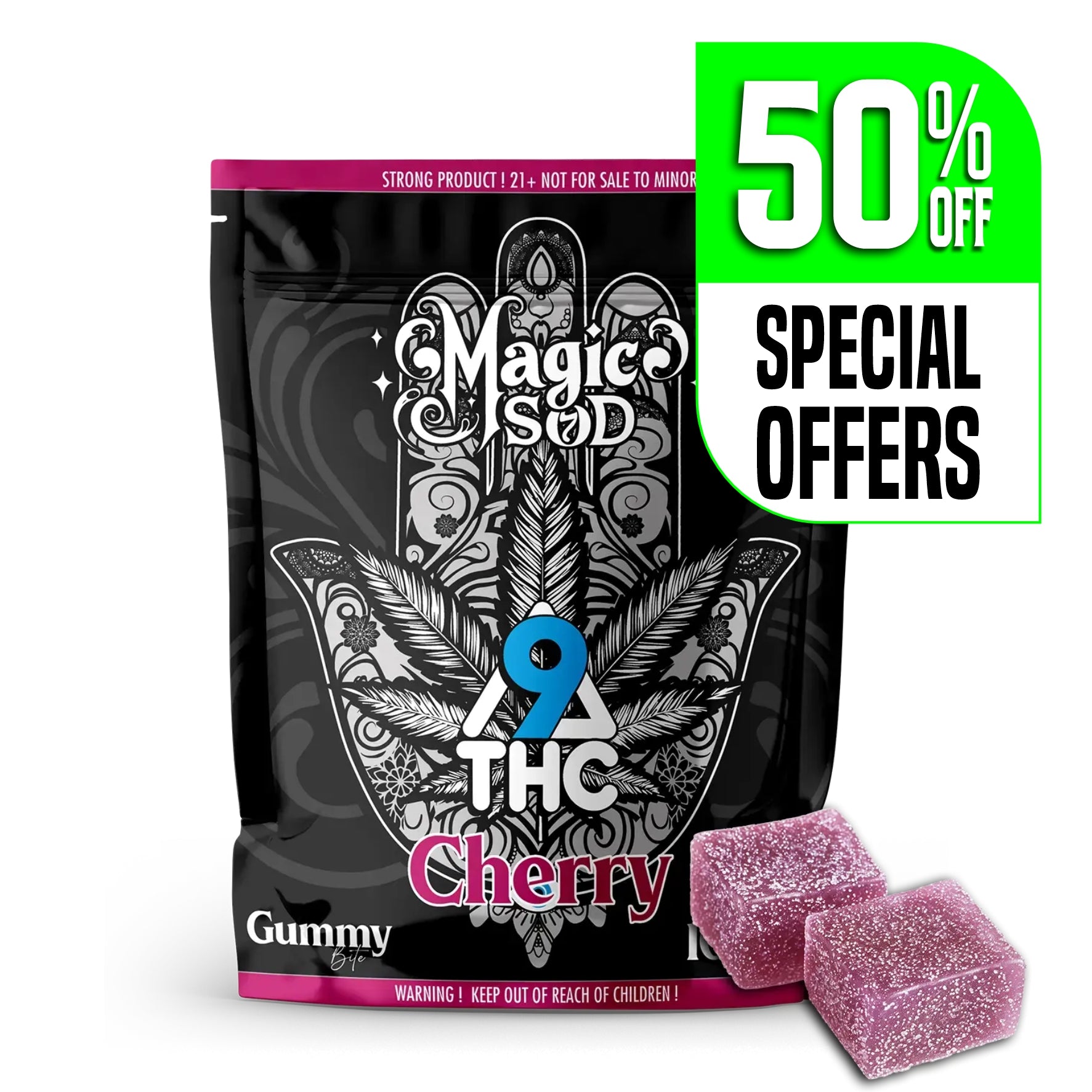MAGICSOD D9 THC Cherry Gummies (5pcs)