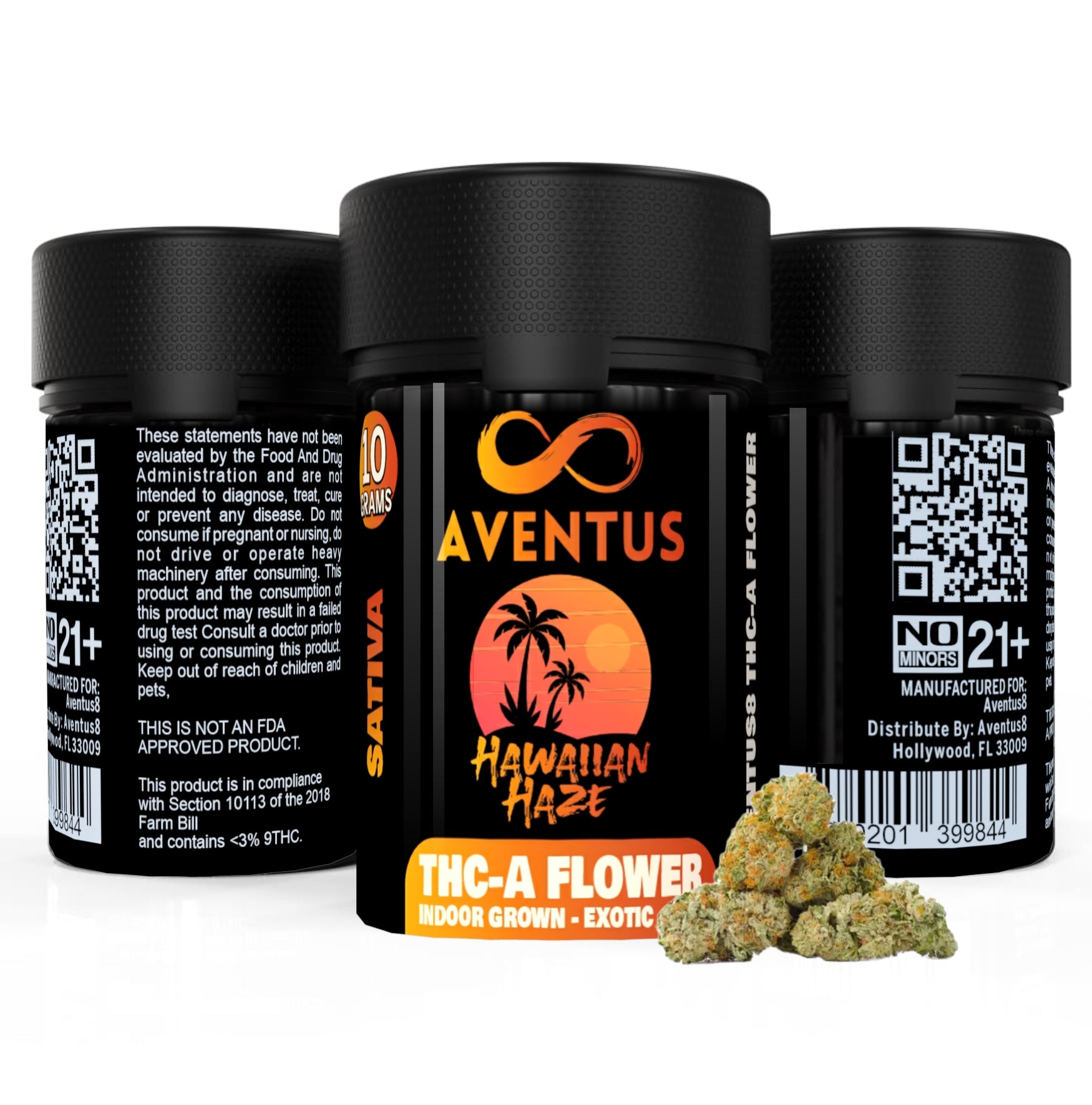 AVENTUS8 THC-A Flower Hawaiian Haze 10g