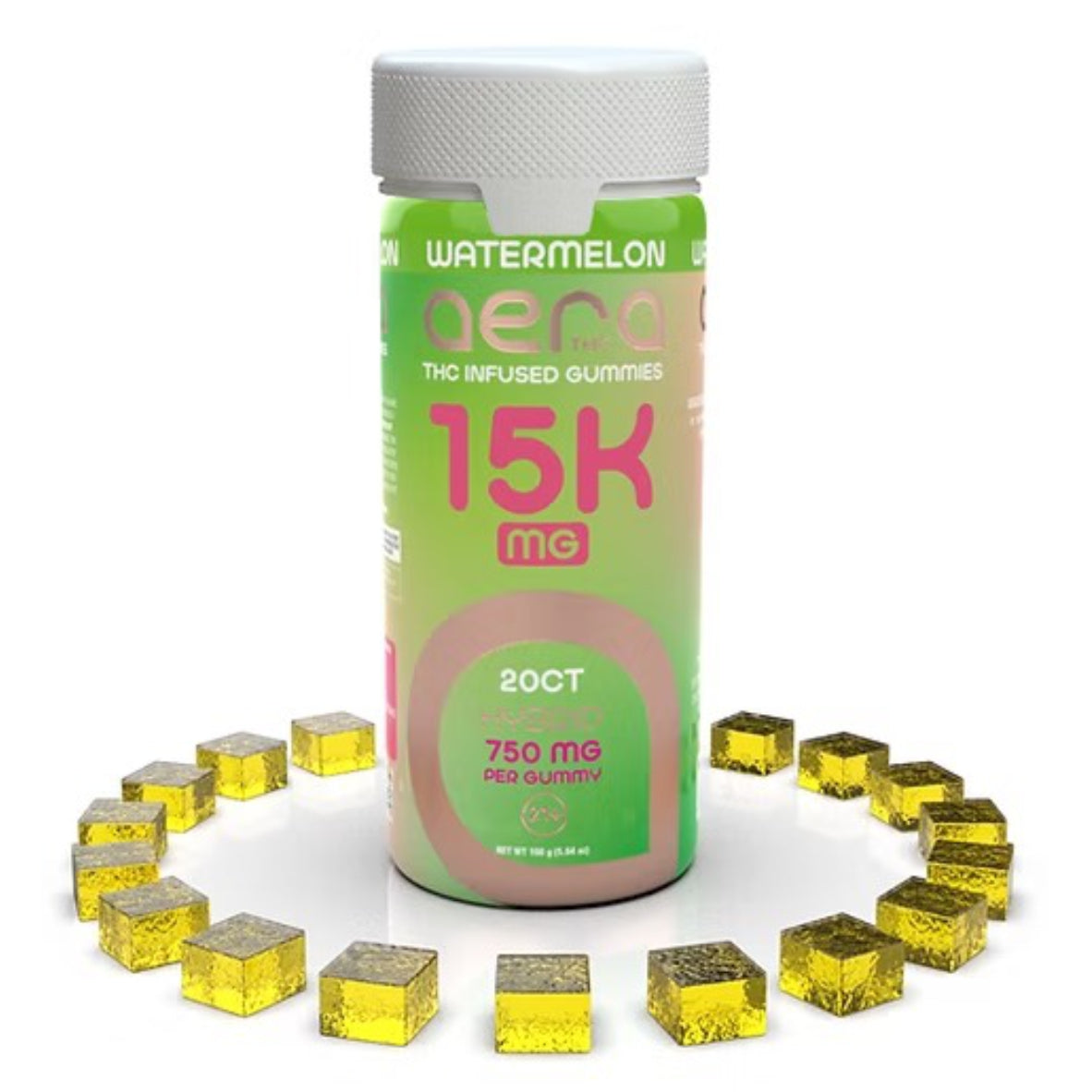 Aera THC Infused Gummies – Watermelon 15000mg (Hybrid)