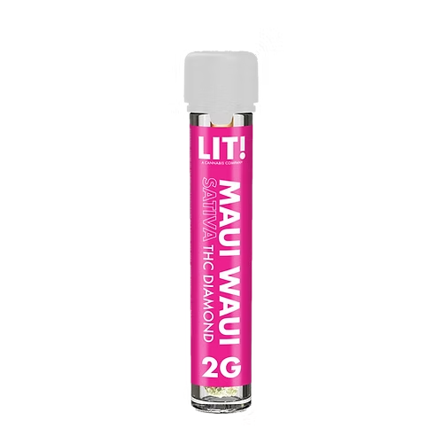 LIT THC Diamond 2g Pre-Rolls Tubes - Maui Waui - Sativa