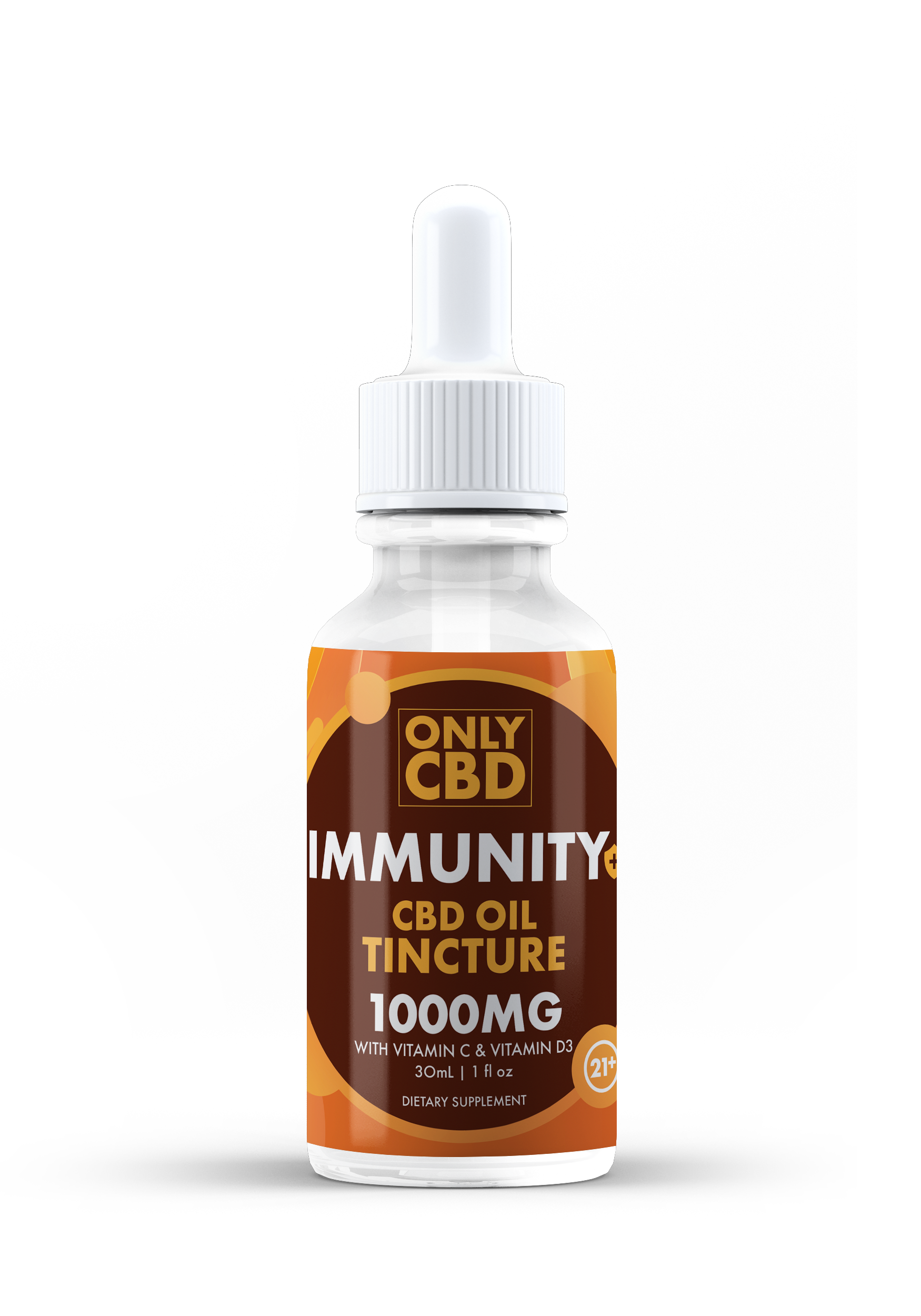 Only CBD Immunity Tincture -VItamin C / D3 1000MG - 30 ML