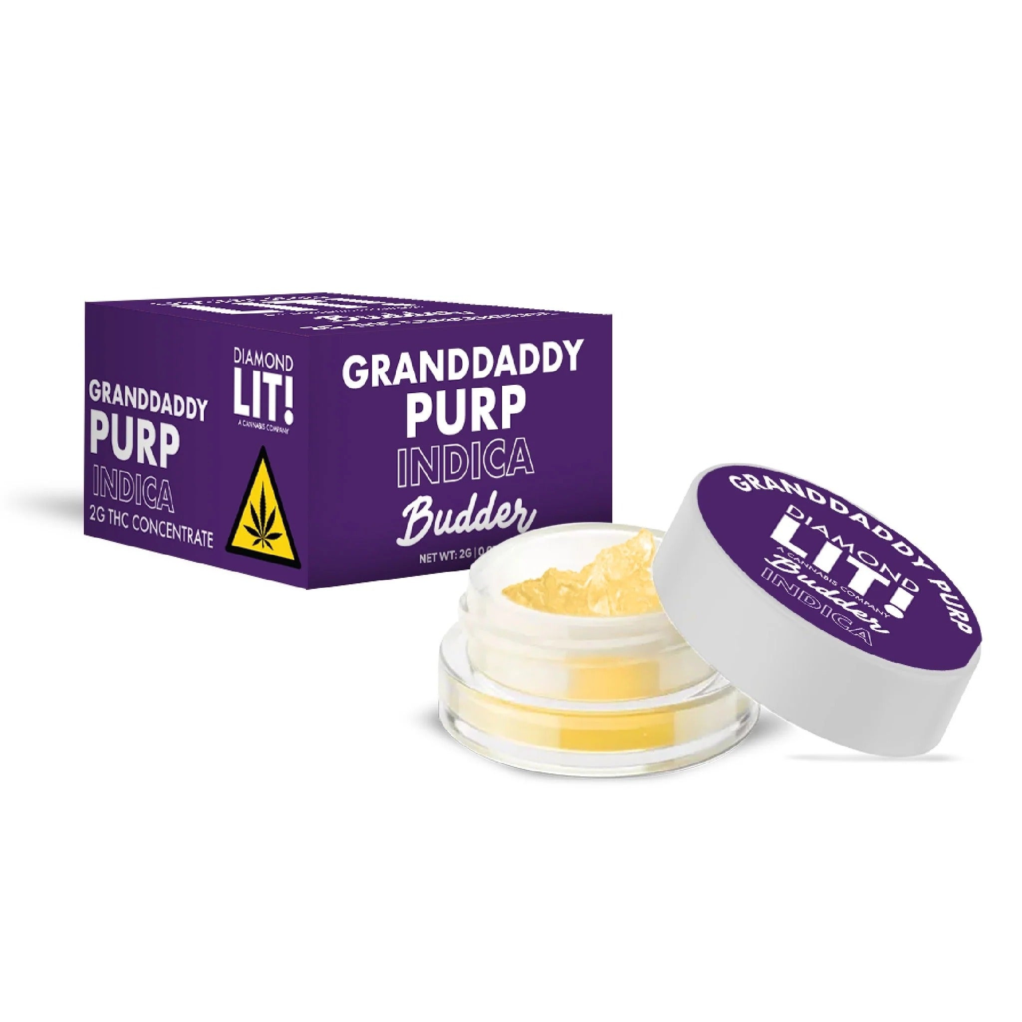 Lit! THC Budder Dabs - 2g Granddaddy Purp Indica