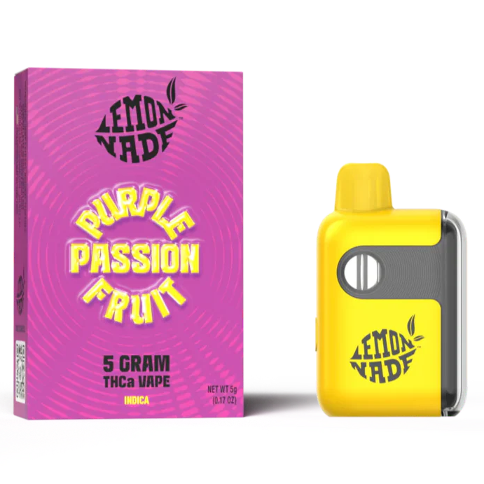 LemonNade THCa Blend Vaporizer 5G Purple Passion Fruit (Indica) LemonNade THCa Blend Vaporizer 5G Purple Passion Fruit (Indica)
