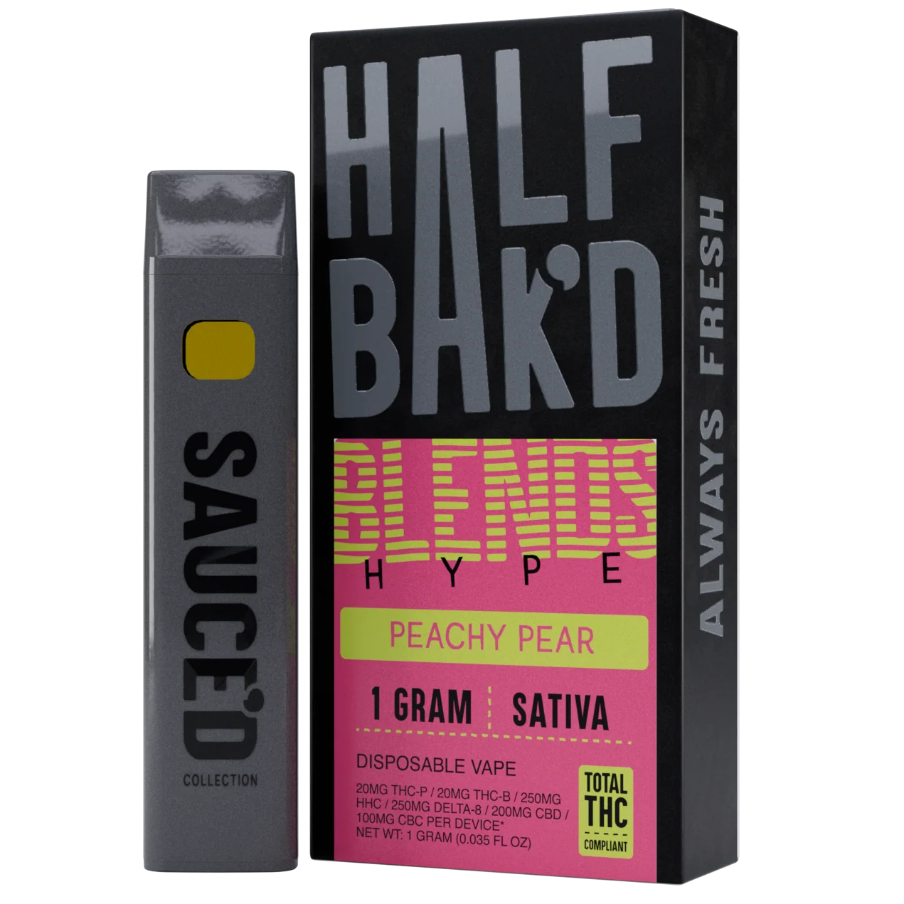 HALFBAK’D BLENDS HYPE – Peachy Pear (Sativa)