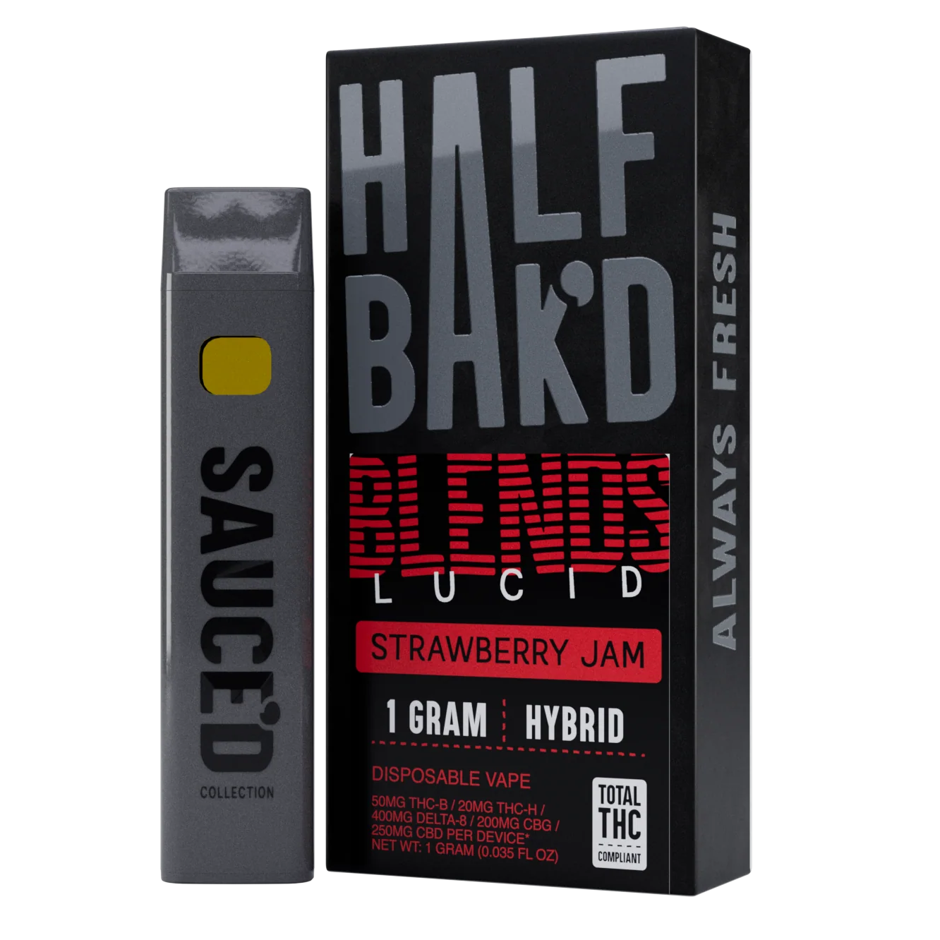 HALFBAK’D BLENDS LUCID – Strawberry Jam (Hybrid)