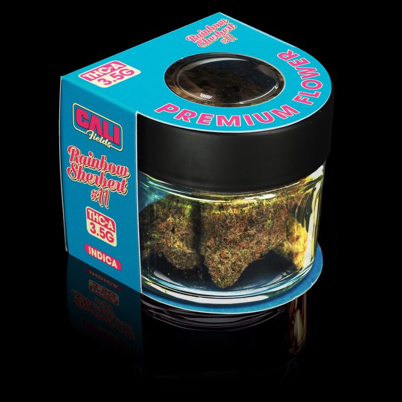 Cali Fields THCA Premium Flower 3.5G - Rainbow Sherbet Indica - Image 3