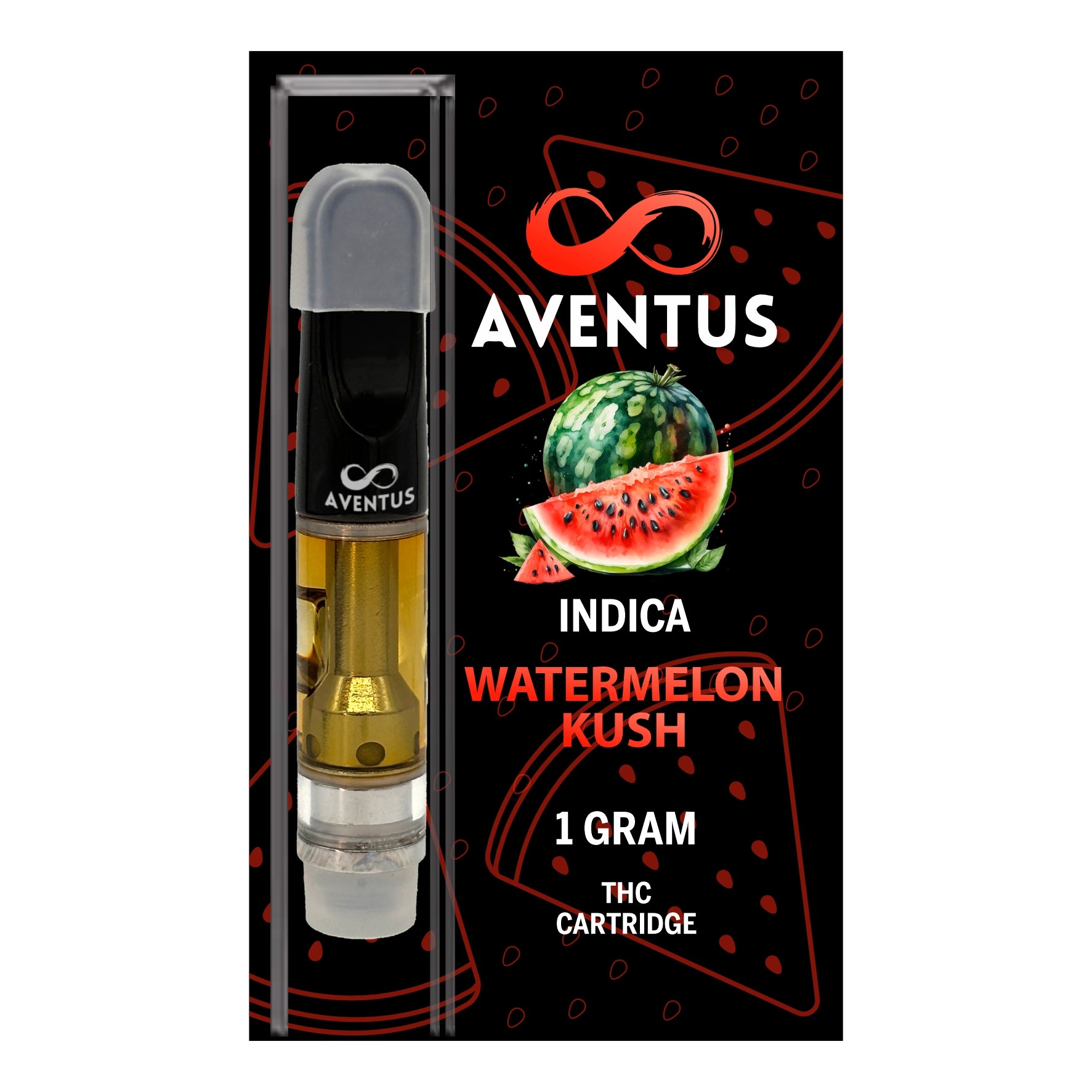 THC WATERMELON KUSH Full Spectrum 510 Thread Vape Cartridge 1000mg 1 g