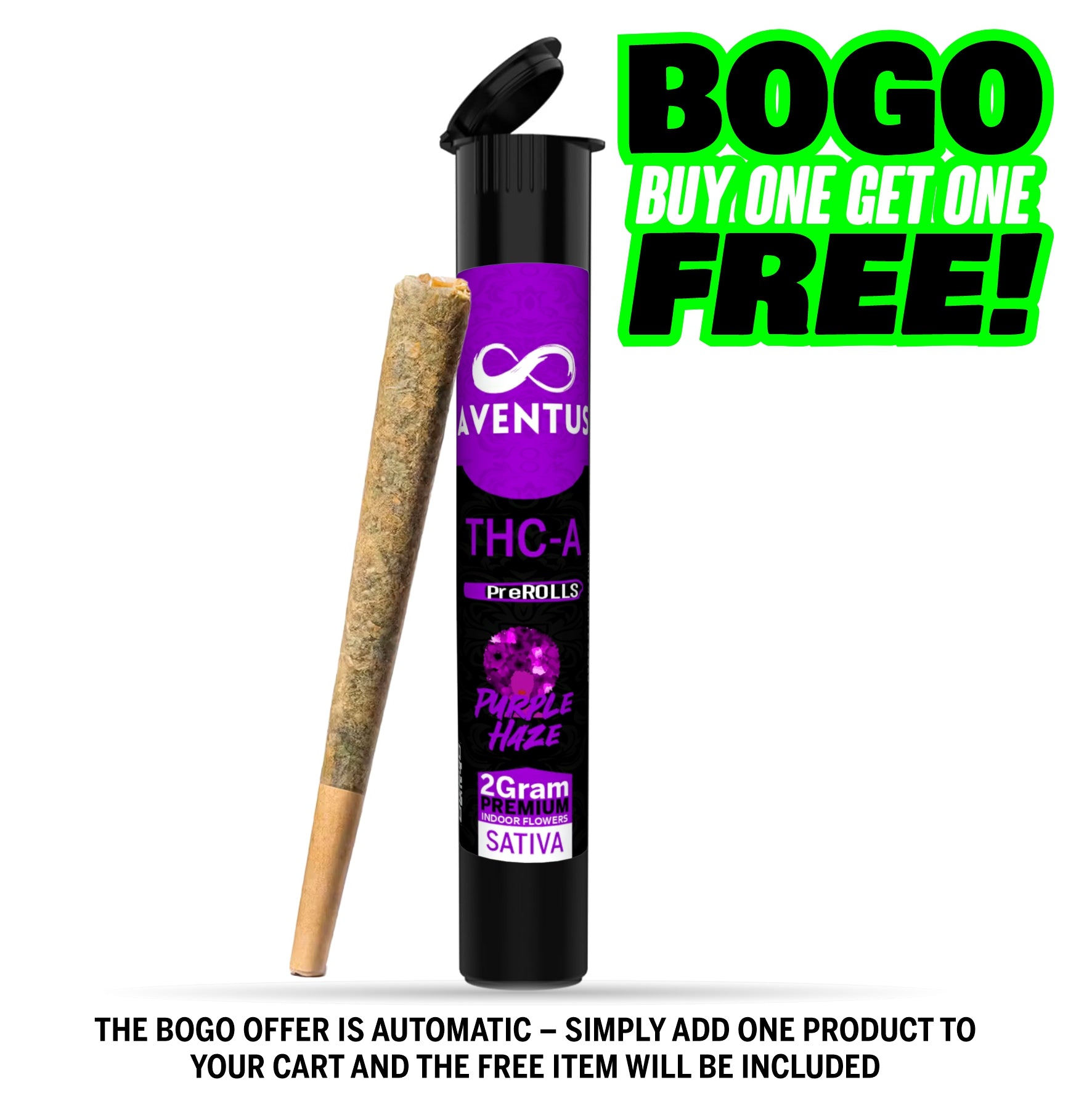 THC-A 2 Gram Pre-Roll Purple Haze